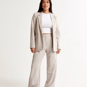 Curve Love A&F Sloane Tailored Wide Leg Pant